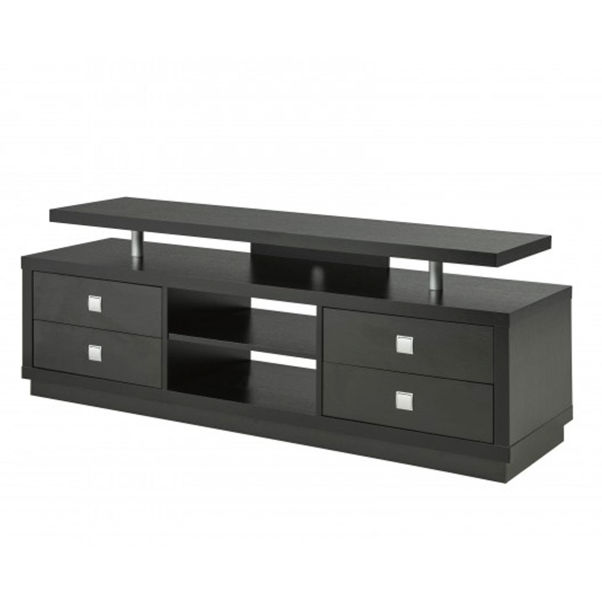 BRASSEX 66' TV Stand, Black (14856)