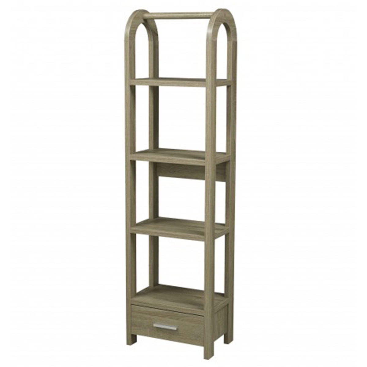 BRASSEX 4-Tier Display Shelf, Dark Taupe (14905DT)