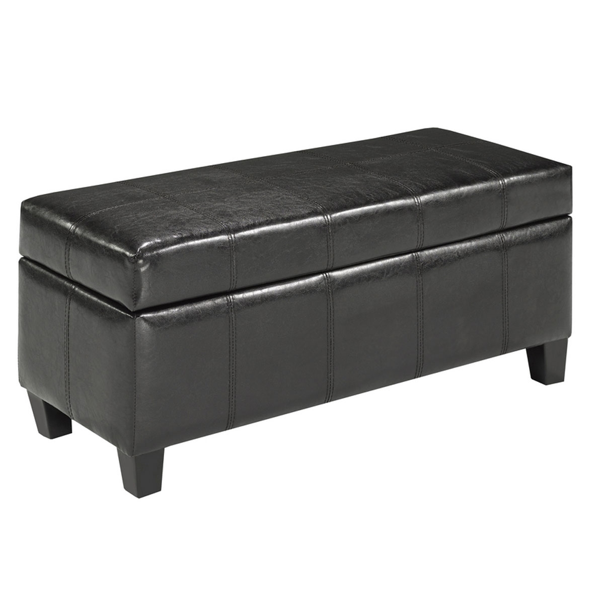 BRASSEX Storage Ottoman, Espresso (2006ESP)