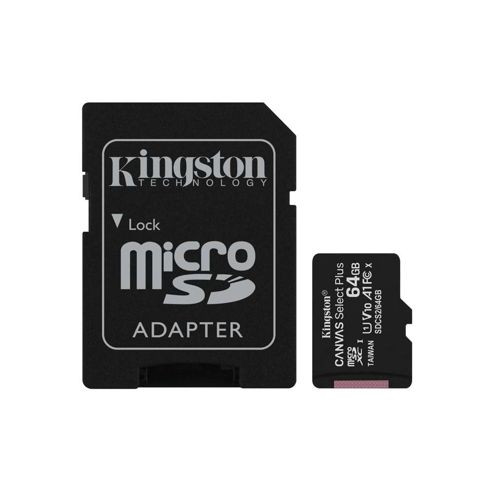 Kingston 134371 64GB microSDXC Class 10 Flash Memory Card