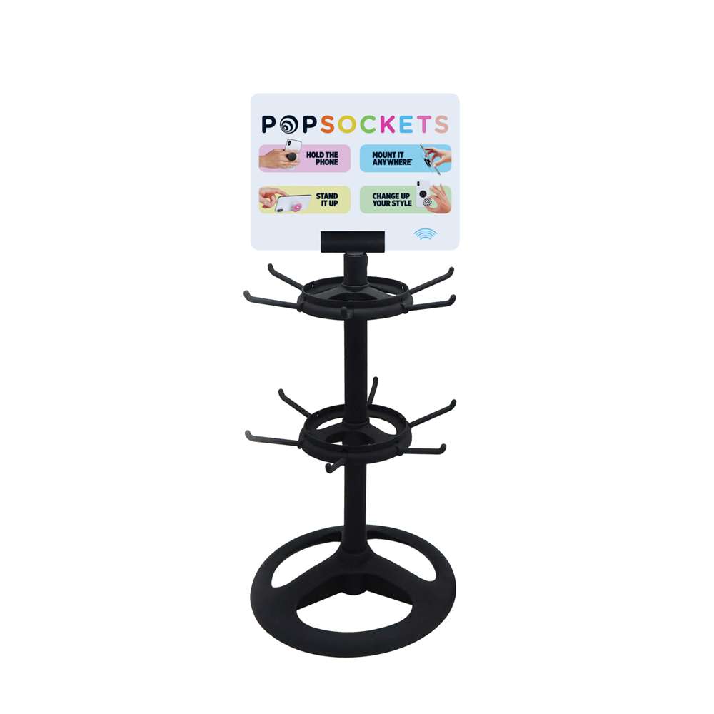 PopSockets 40000289 Two-Tier Spinner Display 72 units Black