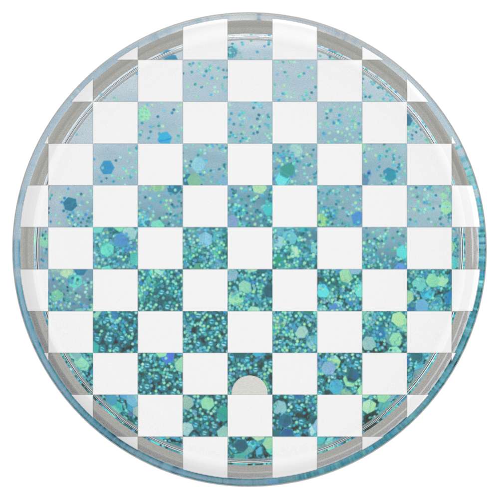 PopSockets 805107 PopGrip Tidepool Checker White
