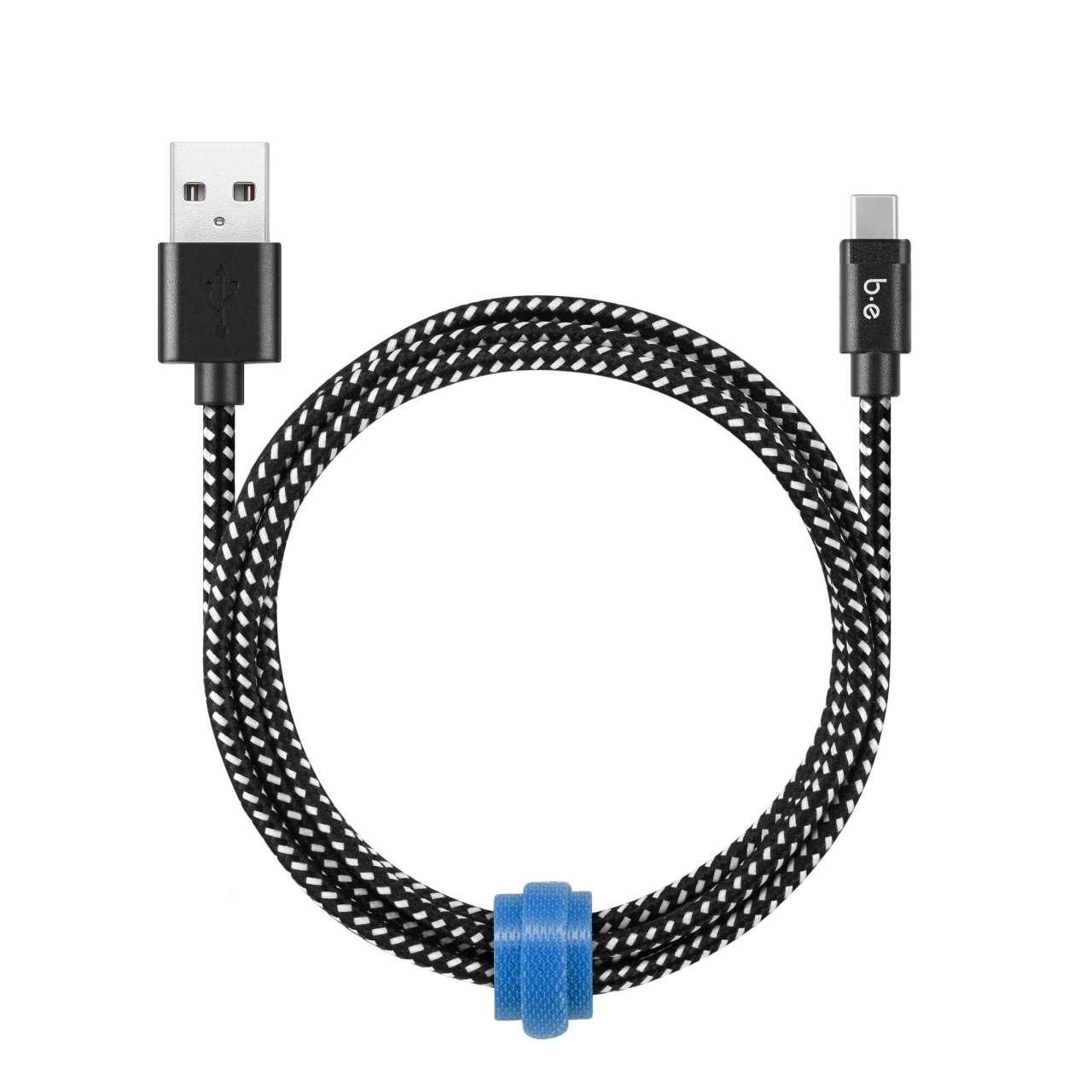 Blu Element B4TCZB Braided Charge/Sync USB-C 4ft Zebra