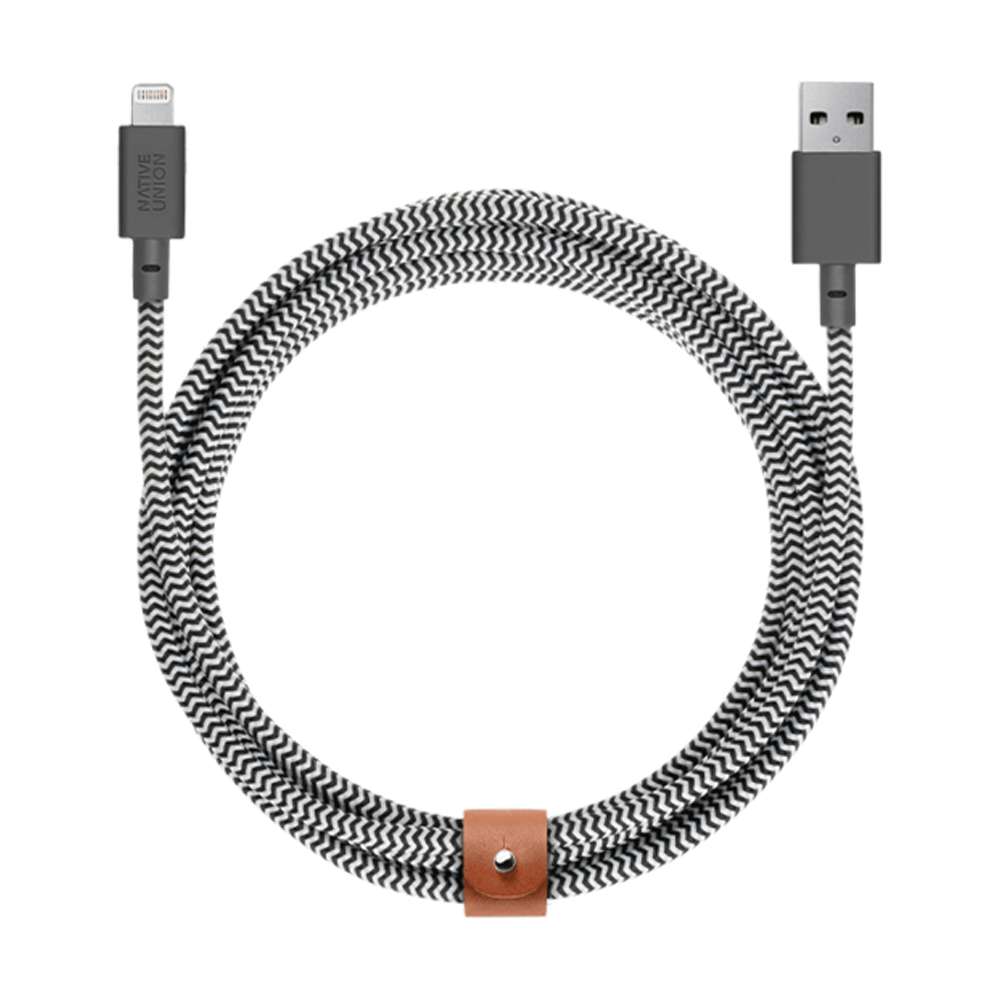 Native Union BELTKVCLZEB3 Belt Cable XL C to Lightning 10ft Zebra