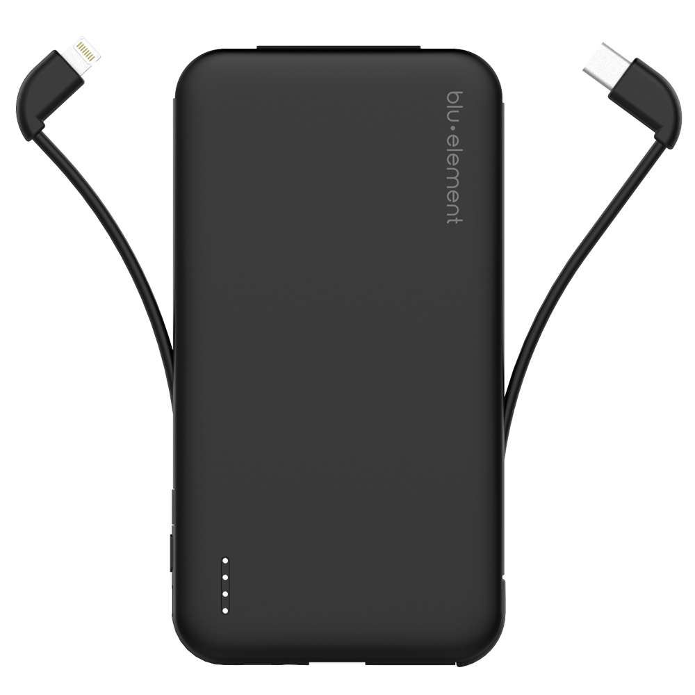 Blu Element BEPPW5BK Portable Power 5000 mAh Lightning/USB-C/Micro USB