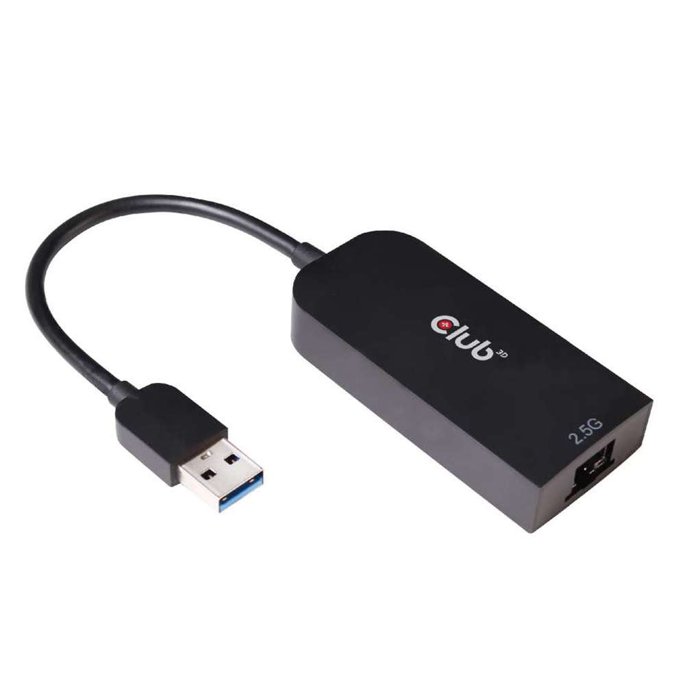 Club3D CAC-1420 USB 3.1 Gen 1 to RJ45 2.5GB Ethernet Adapter Black