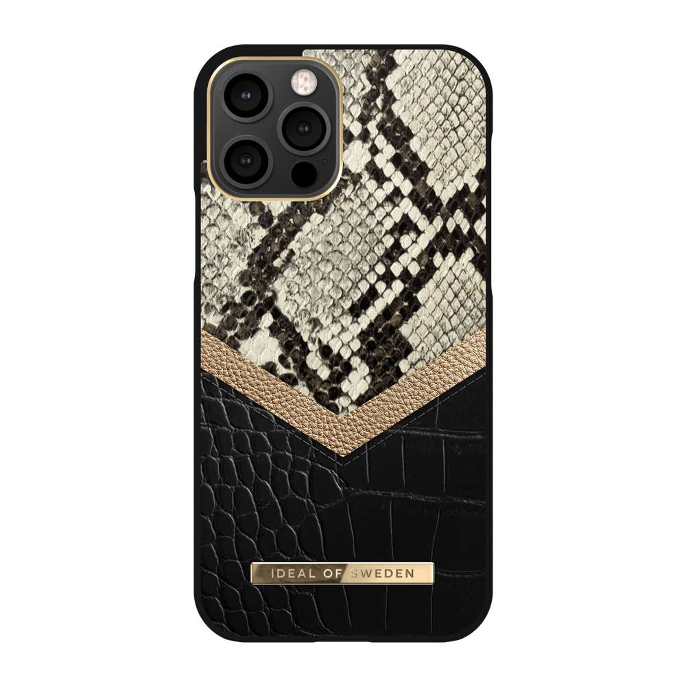 Ideal of Sweden CIDACSS20I2061199 Atelier Case iPhone 12/12 Pro Midnight Python