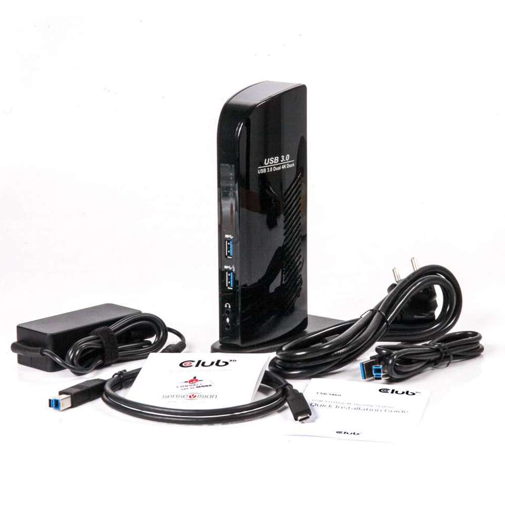 Club3D CSV-1460 USB 3.1 Gen 1 Dual Display 4K60HZ Docking Station Black