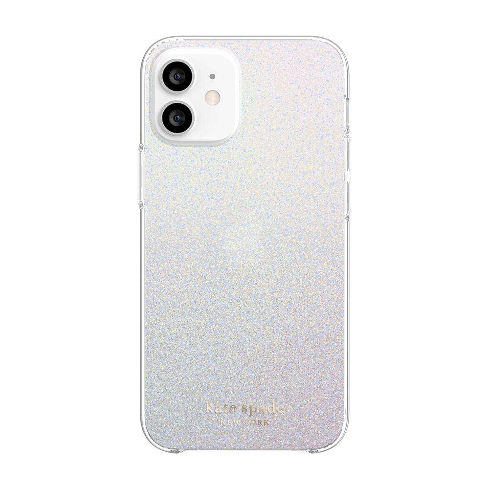 Kate Spade KSIPH151GWWHT Protective Hardshell iPhone 12 mini White Glitter Wash