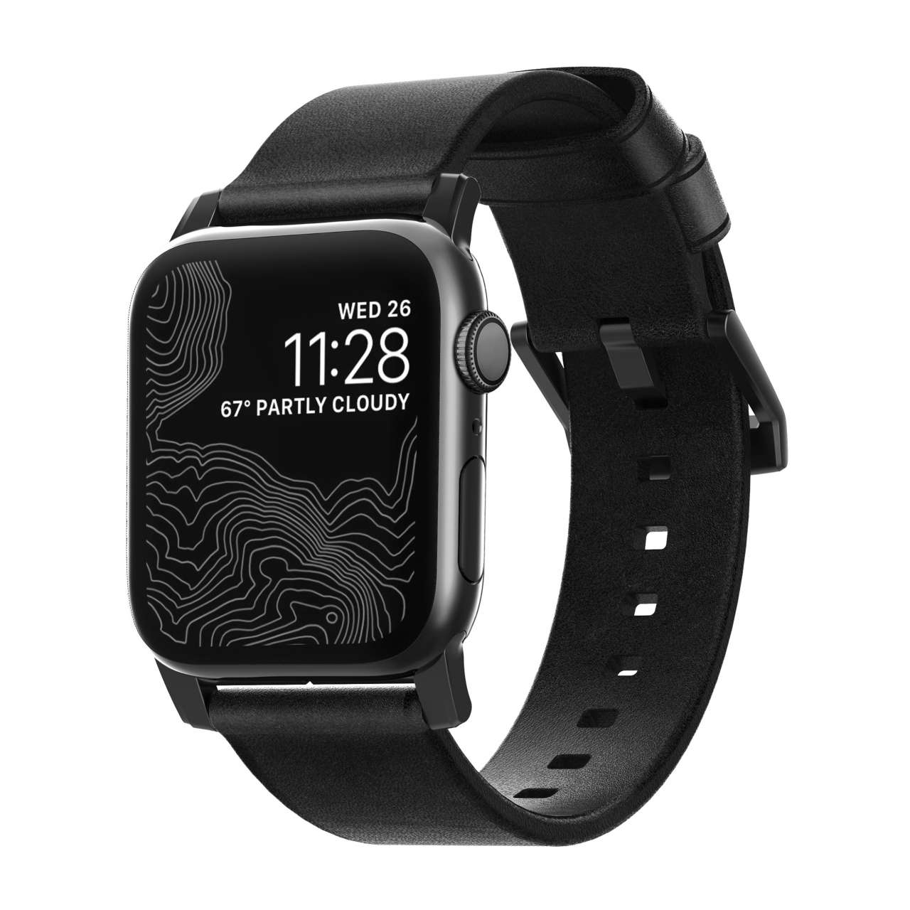 Nomad NM1A41BM00 Modern Leather Band Apple Watch 44mm/42mm Black