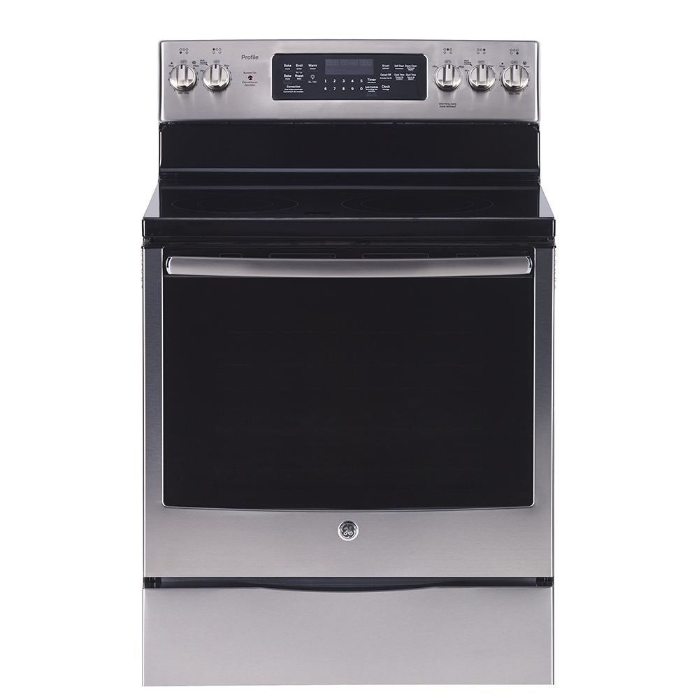 GE PROFILE 30" Freestanding Self-Cleaning Electric Range with Convection (PCB905YPFS)